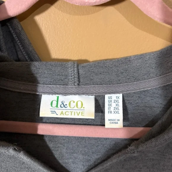 Denim&Co Gray Hooded Sweatshirt - Picture 5 of 9